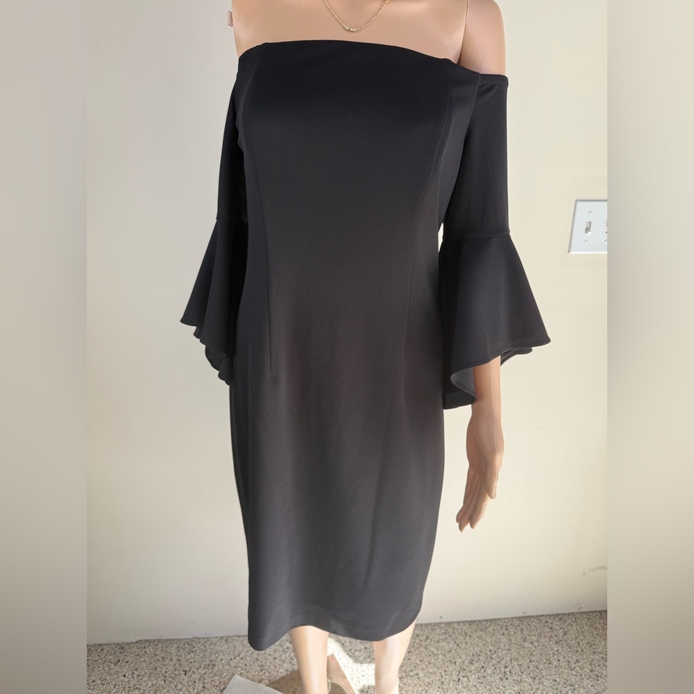 Calvin Klein Black Bell Sleeve Dress